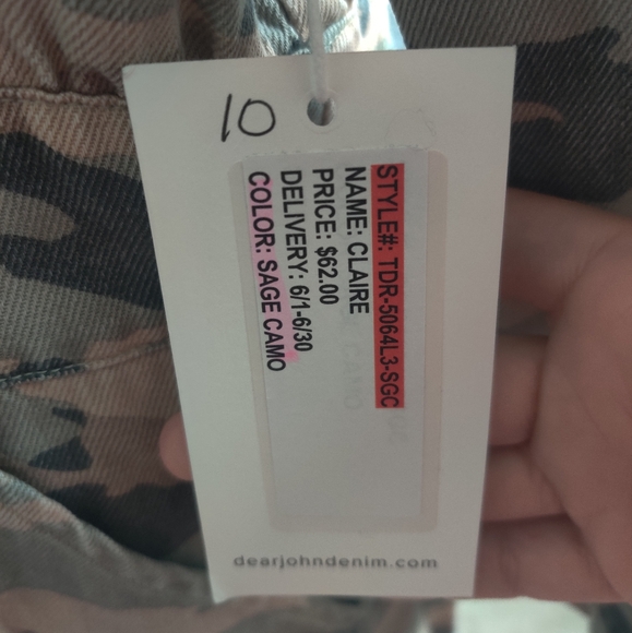 🆕 Dear John Ruched Camouflage Distressed Trenchcoat/ Button down Dress (S) - Picture 8 of 9